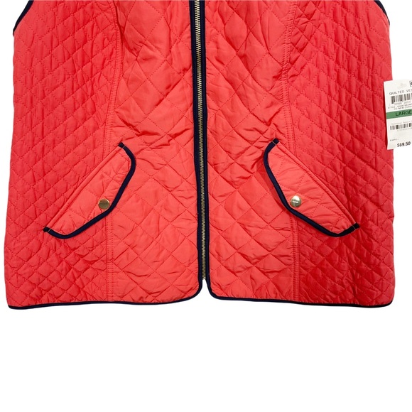 Charter Club Quilted Vest New Coral Size Large - Picture 2 of 7